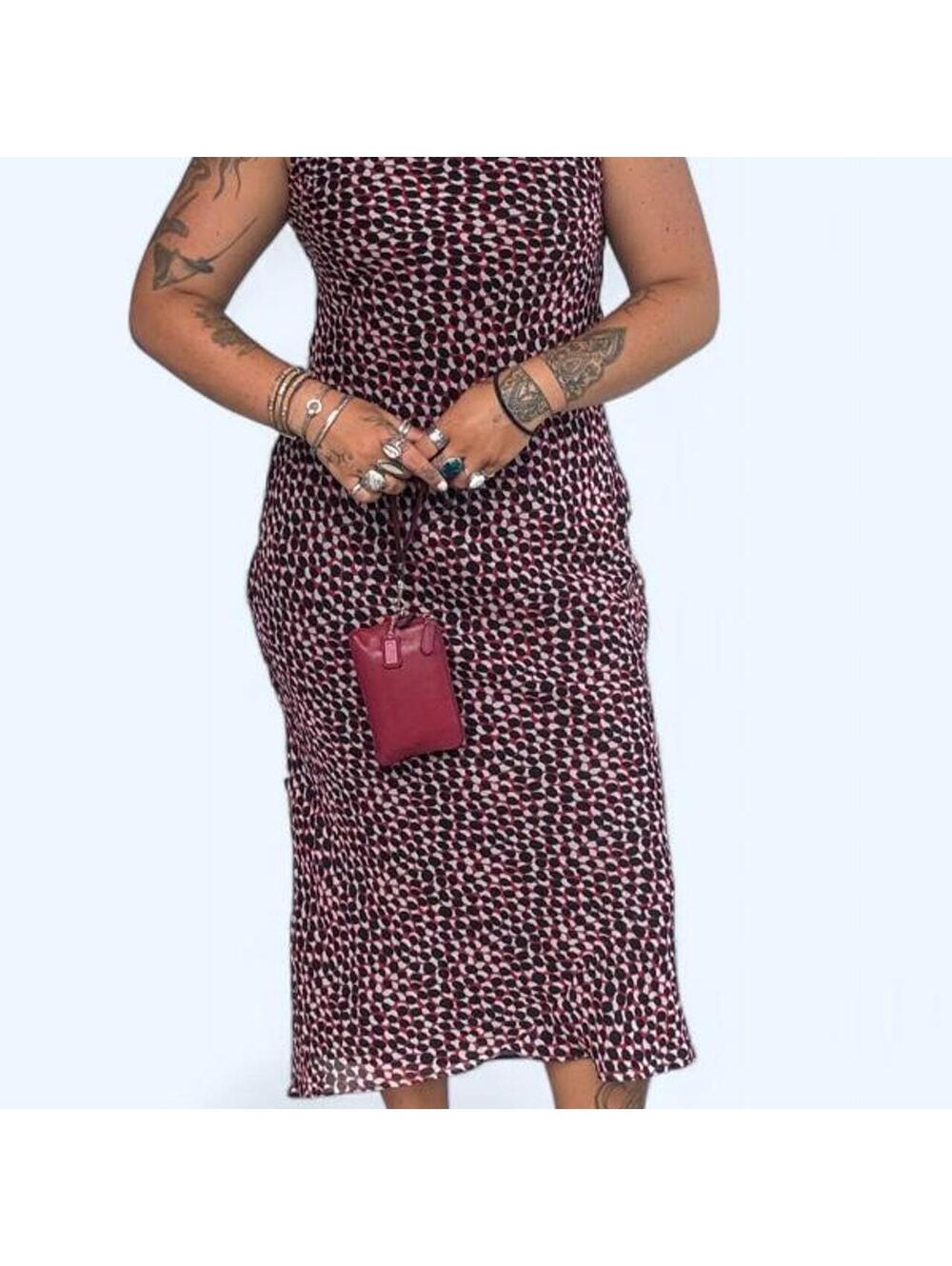 American Vintage Women's Multi and Burgundy Dress
